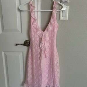 Pink White Fox Dress